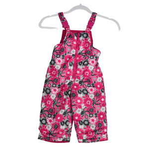 OshKosh BGosh Bib Snow Pants Toddler Girl 18 Months Babycore Floral Playful